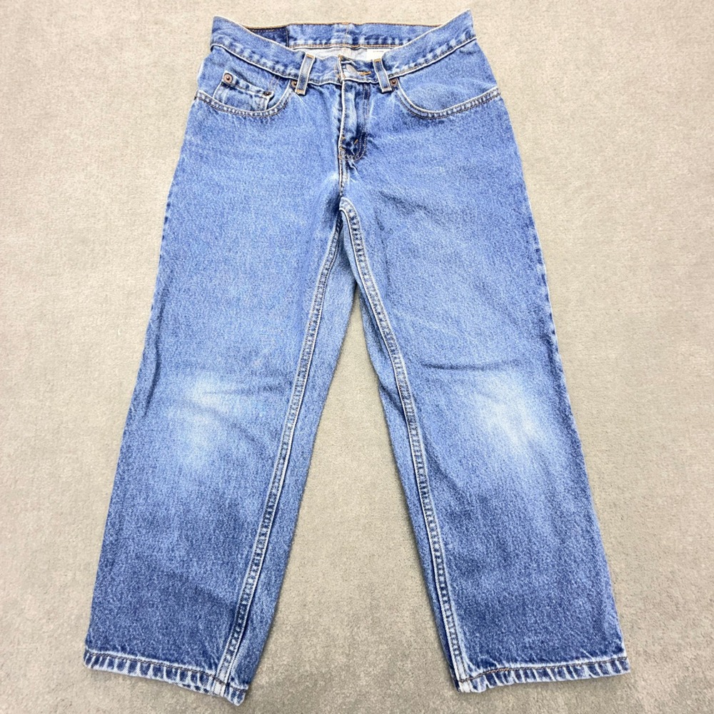 Vtg '01 Levis 550 Relaxed Fit Husky Jeans Youth Sz 28x23 Blue Faded Cotton Denim